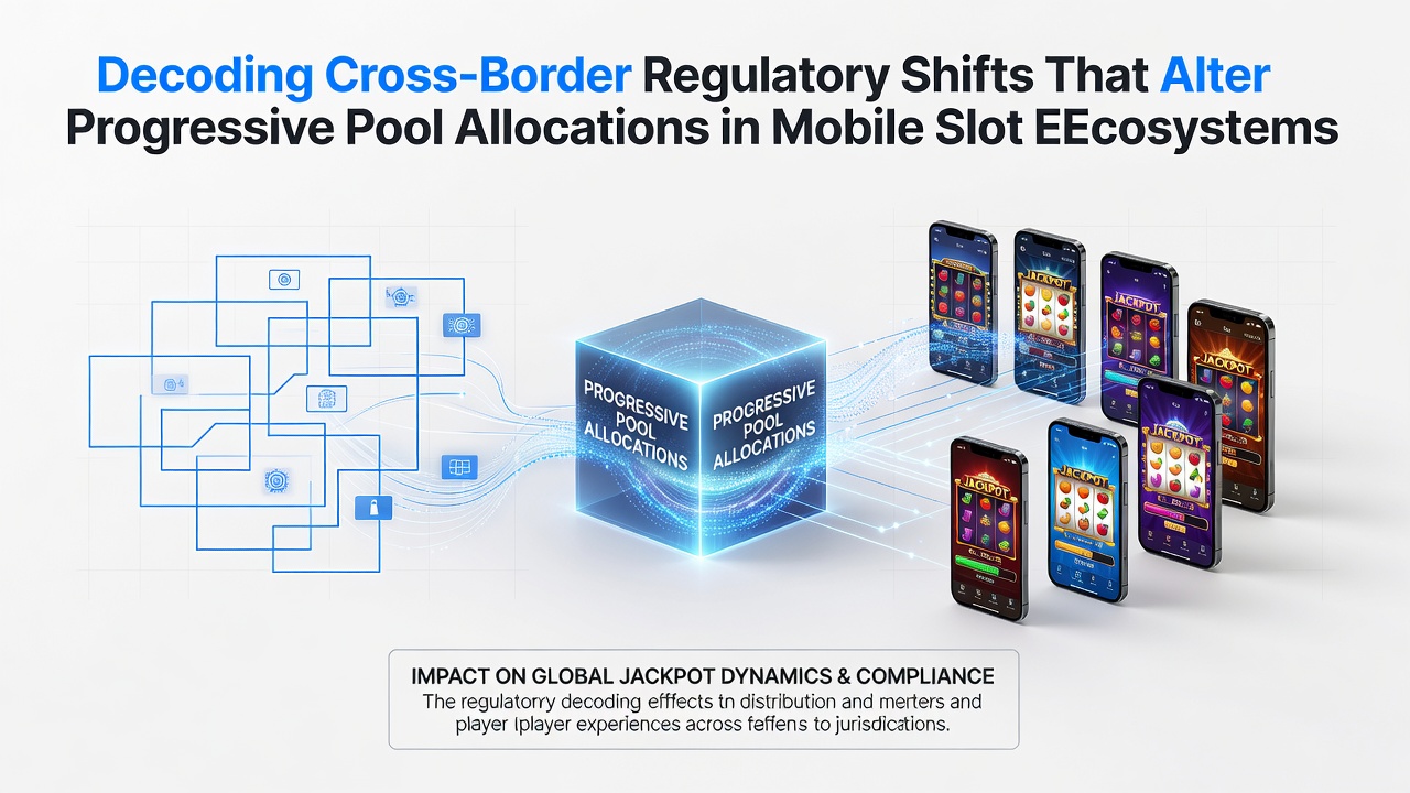 Regulatory compliance dashboard showing cross-border progressive pool allocation breakdowns