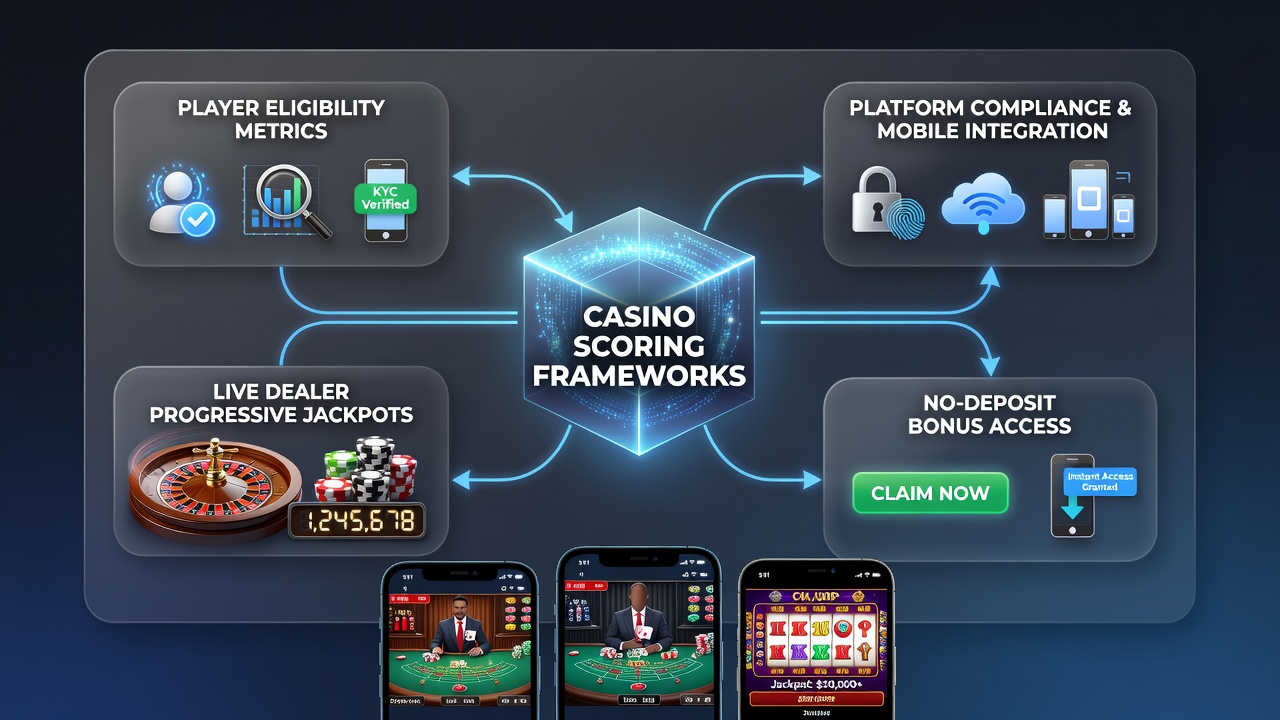 Mobile device displaying a live dealer progressive jackpot interface with scoring indicators