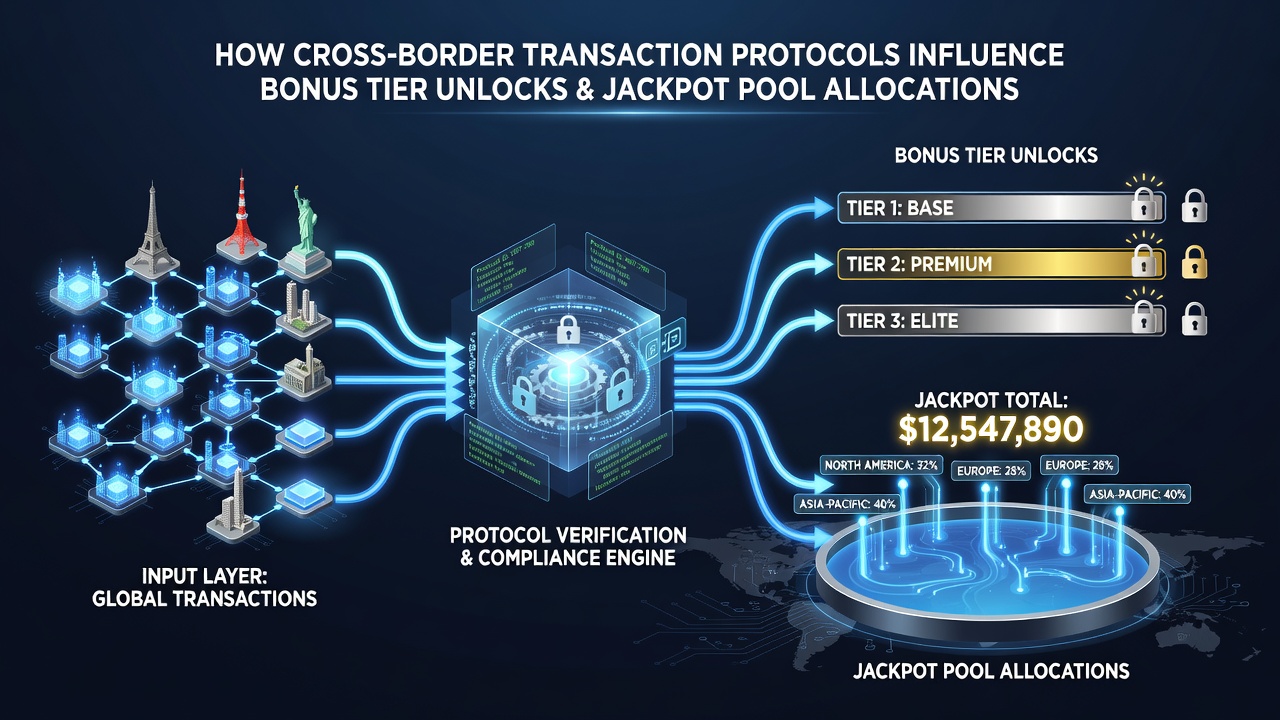 Dashboard view of jackpot pool allocations segmented by geographic transaction protocols in a mobile gaming system