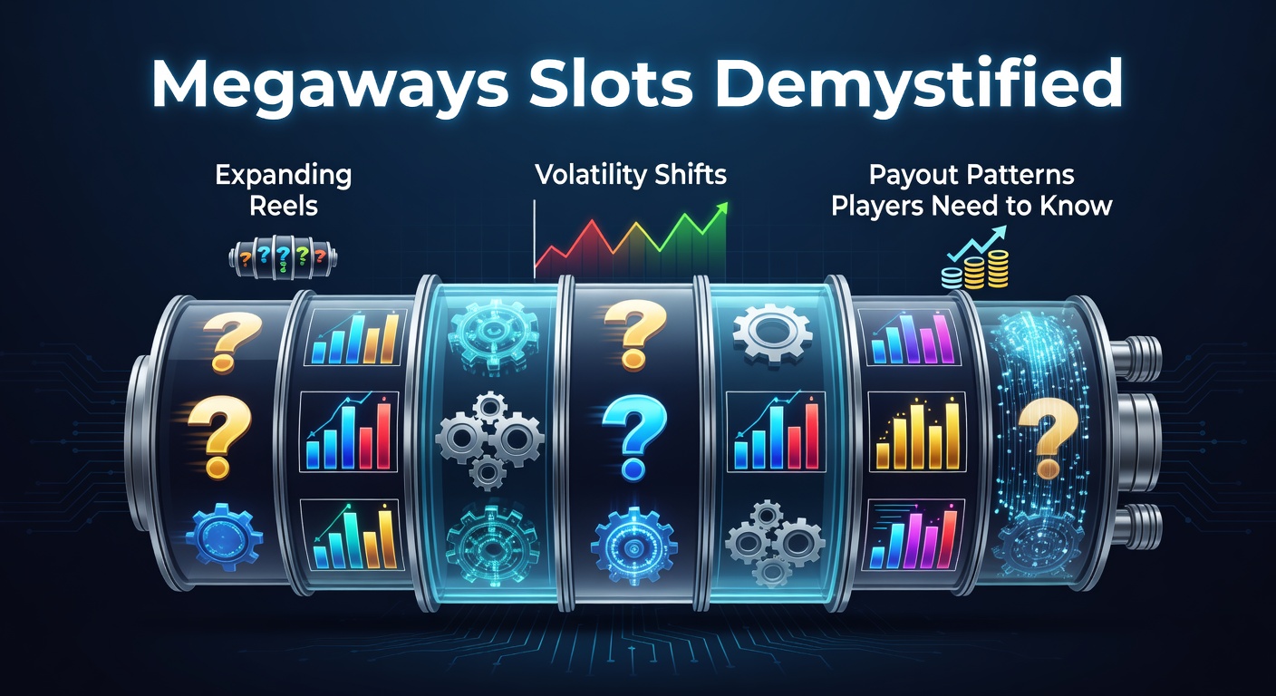 Dynamic Megaways slot reels expanding with cascading symbols and multiple win lines forming across the grid
