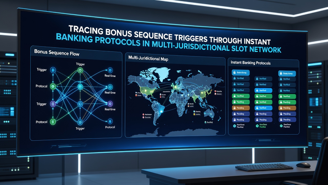 Flowchart illustrating how instant banking data triggers bonus sequences across different regulatory regions